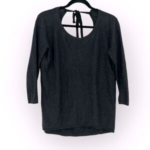 ARITZIA T Babaton Silk Cashmere Gray Tie Back lightweight sweater size Small